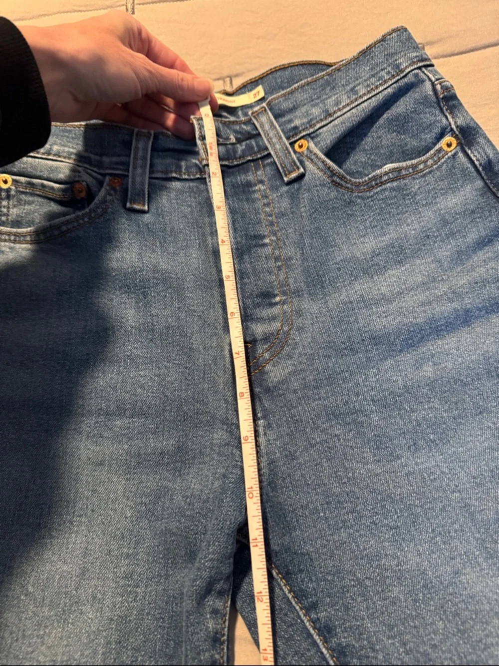 Levi's Medium Blue Straight-Leg Denim Jeans - Picture 6 of 10